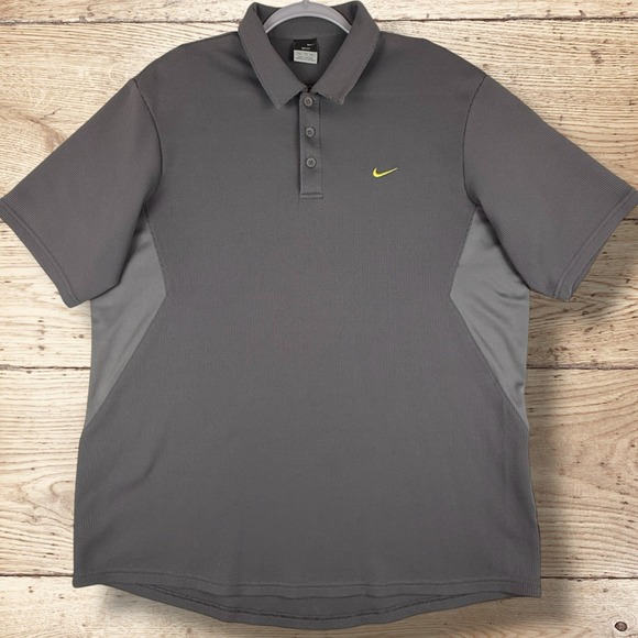 NIKE Dri-FIT Short Sleeve Athletic Golf Polo Shirt Size XXL Gray‎ - Picture 2 of 7